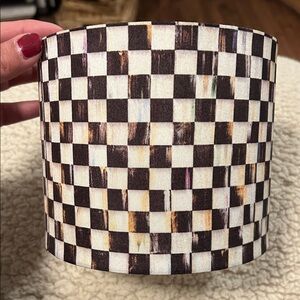 MacKenzie-Childs SMALL Black and White Checkerboard Drum Shade